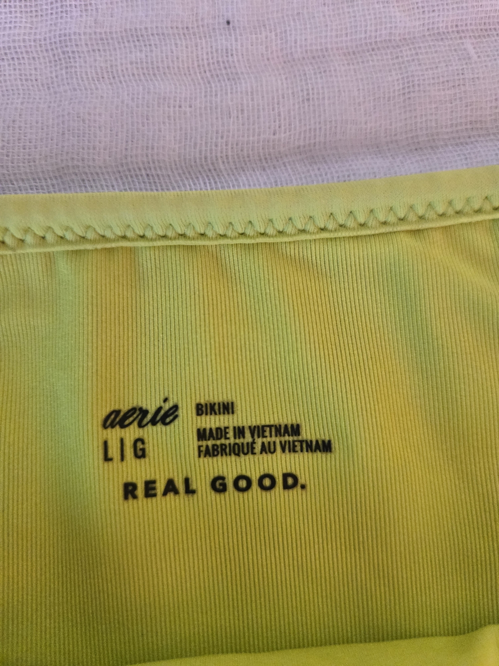 Aerie Neon Yellow & Blue Tye-Dye Bikinis-Set Of 2 (XL Tops/L Bottoms) - Picture 4 of 8
